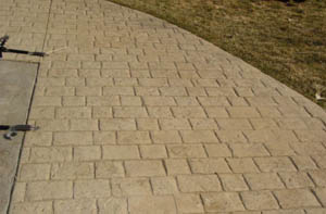 brick pattern stamped concrete patio plainfield